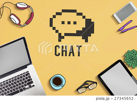 Social Media Blog Chat Icon Concept 27345652