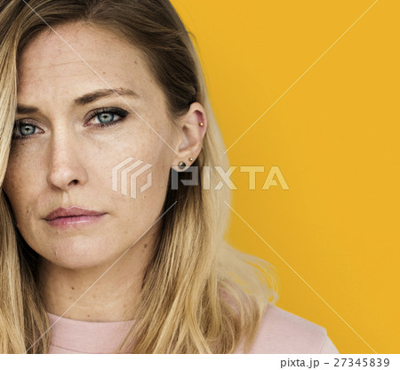 Woman Serious Studio Portrait Concept 27345839