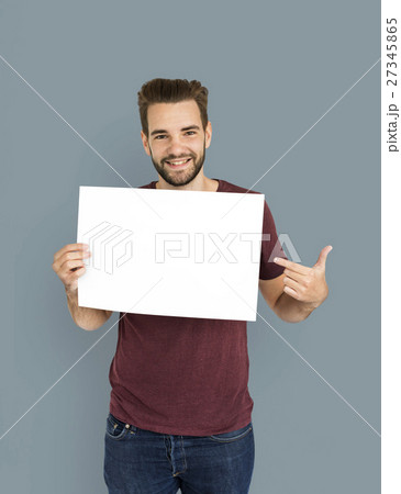 Man Male Studio Casual Copy Space Visual Portrait Concept 27345865