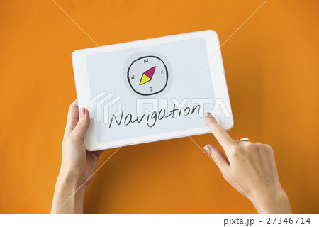 Destination Navigation Compass Graphic Concept 27346714