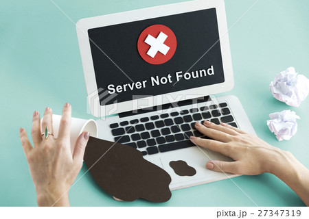 Unsecured Unavailable Spyware Crash Denied Concept 27347319