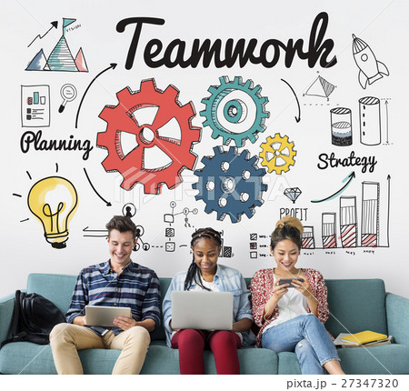 Teamwork Collaboration Unity Corporate Gear Concept 27347320