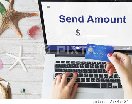 Send Amount Online Banking Concept 27347484