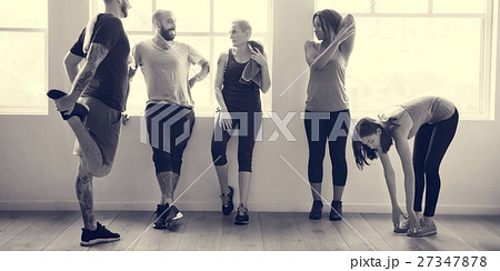 Yoga Practice Exercise Class Concept Yoga Practice Exercise Class Concept 27347878