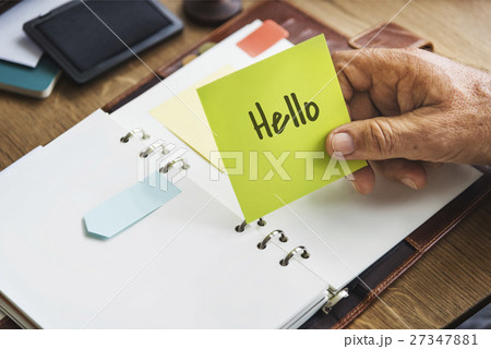 Hello Hi Greeting Expression Communication Concept 27347881