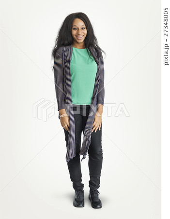 Young Woman Smiling Cheerful Concept Young Woman Smiling Cheerful Concept 27348005