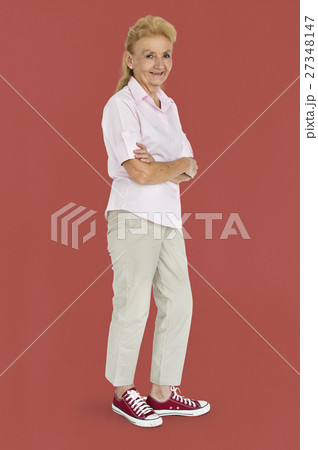 Senior Adult Woman Smiling Happiness Portrait Concept Senior Adult Woman Smiling Happiness Portrait Concept 27348147