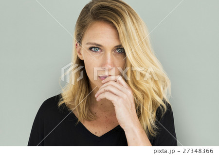Woman Posing Studio Portrait Concept 27348366