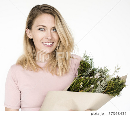 Attractive Woman Casual Caucasian Confident Concept 27348435
