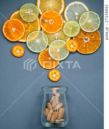 Healthy foods and medicine concept.  27348892