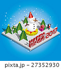 Isometric vector illustration Happy new year 2017 27352930