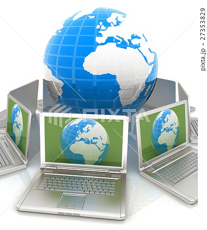 internet, global network, computers around globe. internet, global network, computers around globe. 27353829