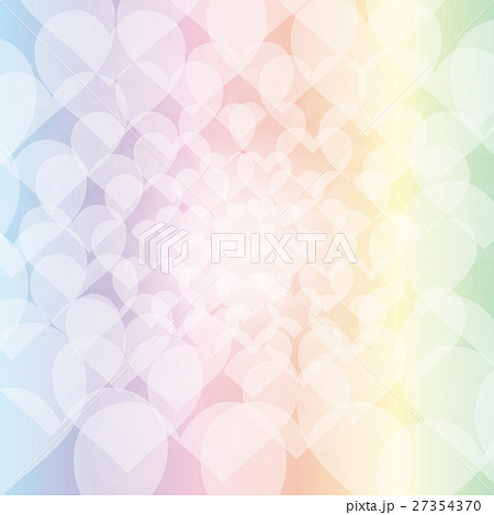 背景素材壁紙 ハートパターン 恋愛 透明感 パステルカラー シンボル カラフル ぼかし 淡い光 模様のイラスト素材