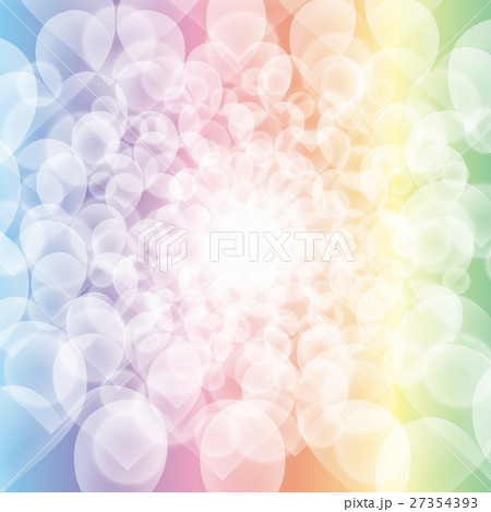 背景素材壁紙 ハートパターン 恋愛 透明感 パステルカラー シンボル カラフル ぼかし 淡い光 模様のイラスト素材
