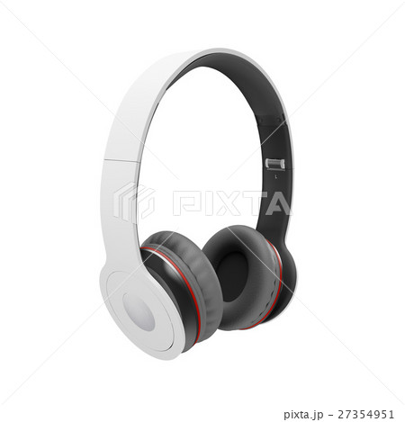 White with gray wireless headphones isolated on 27354951