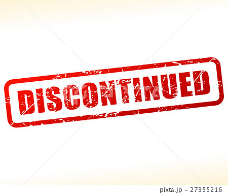 discontinued text buffered on white background 27355216