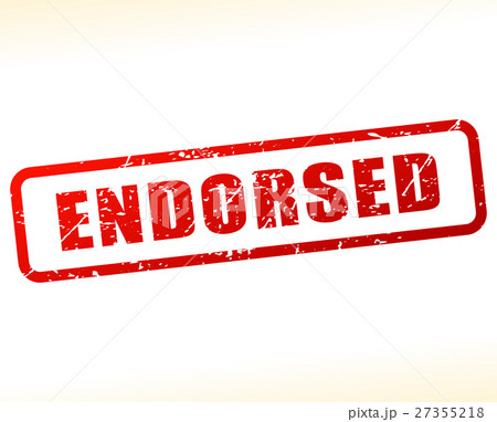 endorsed text buffered on white background 27355218