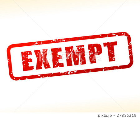 exempt text buffered on white background 27355219