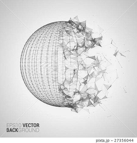 triangle sphere vector background design 27356044