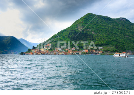 Lake panorama from "Monte Isola", Italy Lake panorama from "Monte Isola", Italy 27356175