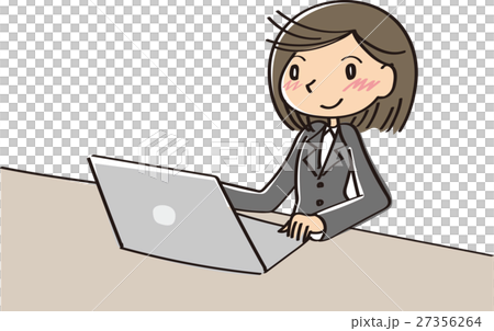 パソコンを操作する女性会社員 27356264