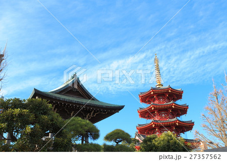 川崎大師 八角五重塔と鐘楼堂 川崎大師 八角五重塔と鐘楼堂 27357562