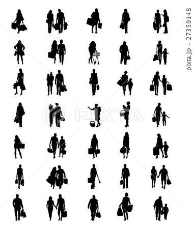 silhouettes of shopping 27359148
