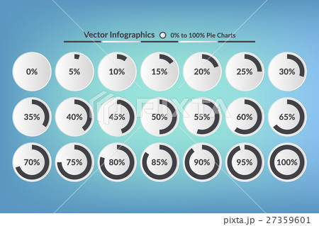 Pie Charts, percentage vector infographics 27359601