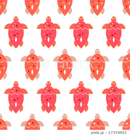Seamless pink sea turtles vector background 27359602