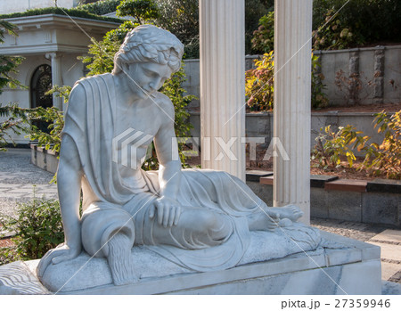 Antique statue of a man with amphora 27359946