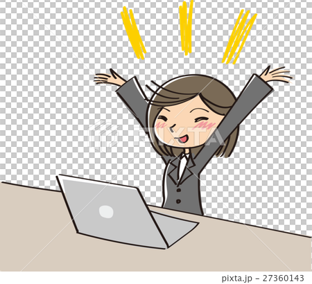 Female employee who is pleased Female employee who is pleased 27360143
