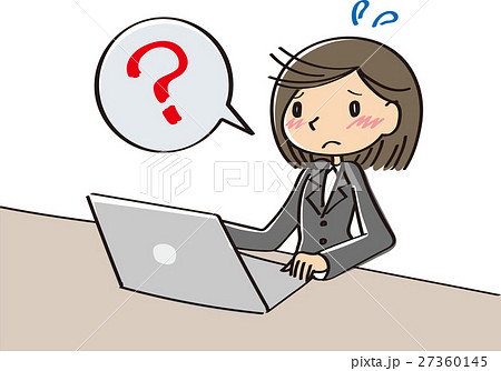 パソコントラブルに見舞われる女性会社員 パソコントラブルに見舞われる女性会社員 27360145