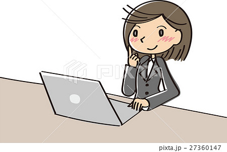 考える女性会社社員 考える女性会社社員 27360147