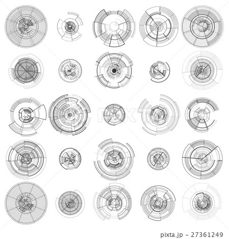 Set of abstract hud elements isolated on white 27361249