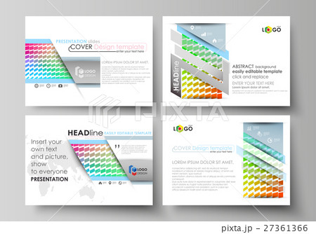 Set of business templates for presentation slides 27361366