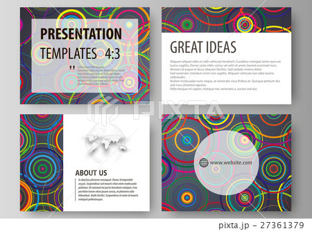 Set of business templates for presentation slides 27361379