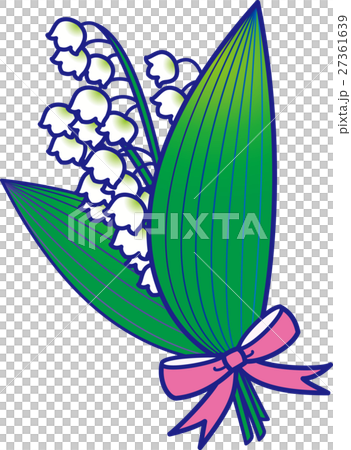 すずらん花束リボン付き　ピンクりぼん 27361639