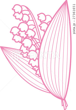 すずらん花束　ピンクライン 27361651