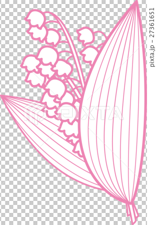 すずらん花束　ピンクライン 27361651