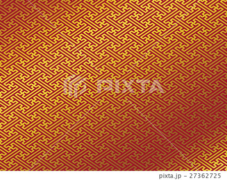 金の和柄　紗綾形（さやがた） 27362725