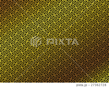 金の和柄　紗綾形（さやがた） 27362728