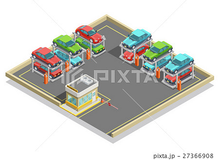 Automatic Parking Isometric Concept Automatic Parking Isometric Concept 27366908