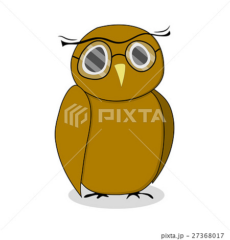 Wise owl with glasses 27368017