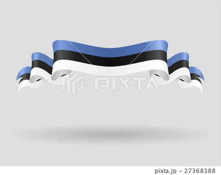 Estonian wavy flag. Vector illustration. Estonian wavy flag. Vector illustration. 27368388