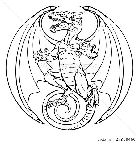 Dragon Tattoo Designのイラスト素材