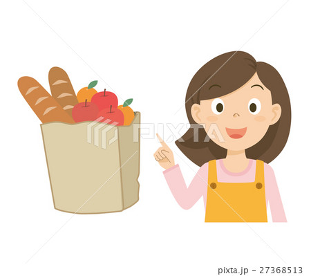 お母さん　買い物　イラスト 27368513