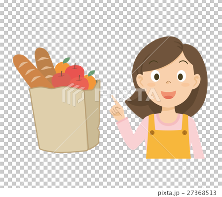 お母さん　買い物　イラスト 27368513