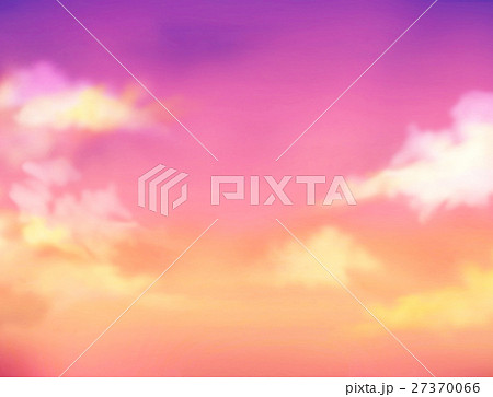 最高の品質 額縁入り 原画 夕焼け空 水彩イラスト イラスト