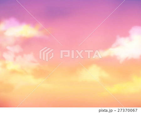 水彩イラスト 夕空 CG 水彩イラスト 夕空 CG 27370067