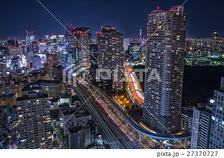 【東京夜景】 世界貿易センタービルからの汐留ビル群 27370727